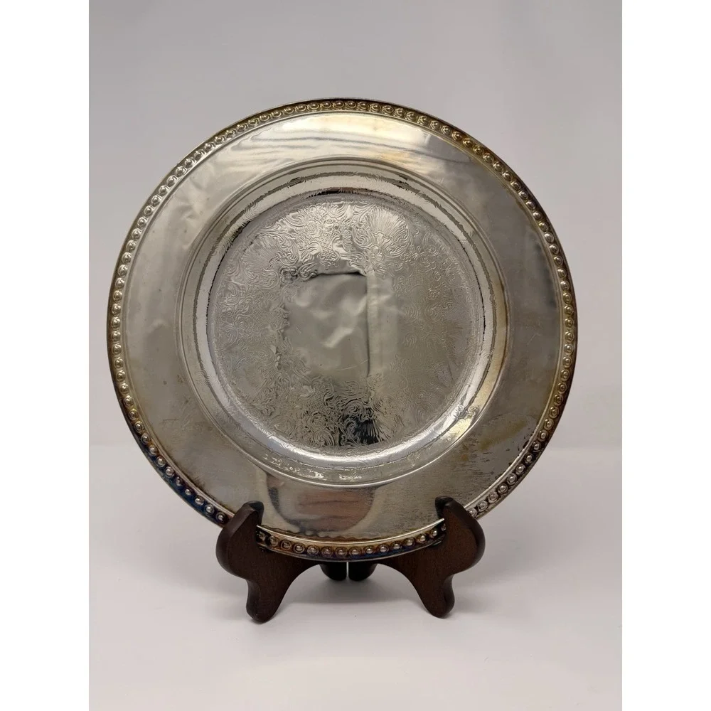 Vintage Wm. Rogers IS Silverplate Serving Tray 10